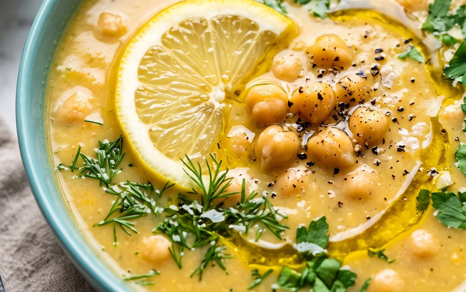 Lemony Greek Chickpea Soup